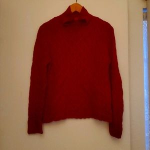 Valerie Stevens Red Polo Sweater Small